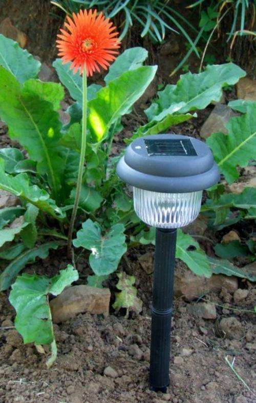 Solar garden lights, three lights
